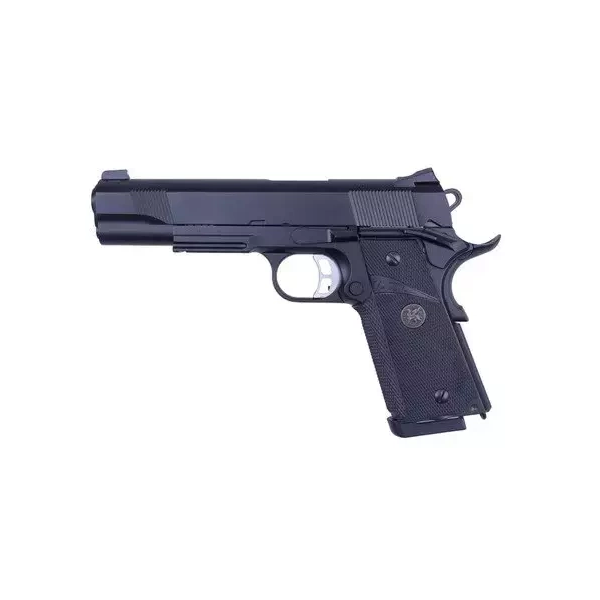 Pistolet 6mm KJ Tac Master Gaz - Métal, Blowback Réaliste
