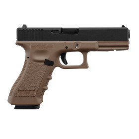 Pistolet KP17 Gaz Tan 6mm : Réplique Blowback Polyvalente