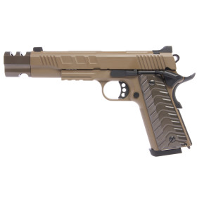 Pistolet KP16 6mm Tan : Dual Power Gaz/CO2, Réalisme Blowback