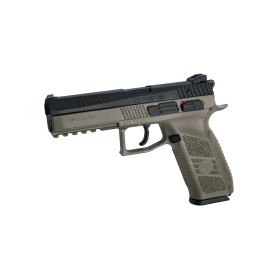 Pistolet CZ P-09 6mm Gaz Blowback Tan/Noir - Réalisme et Robustesse
