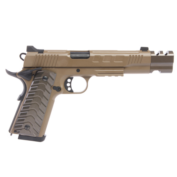 Pistolet KP16 CO2 Tan 6mm : Réalisme et Polyvalence Dual Power