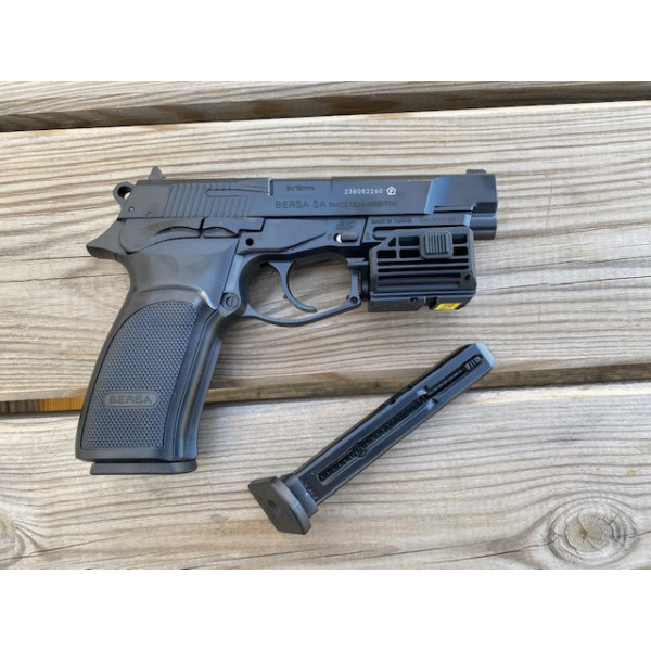 Pack Bersa Thunder 9 Pro Airsoft : CO2 6mm, Rail Picatinny