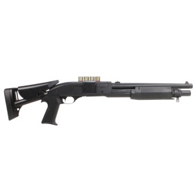 Fusil à pompe 6mm M3 ressort noir : robustesse et réalisme airsoft