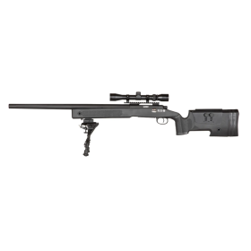 Réplique Sniper 6mm SA-S02 avec Lunette et Bipied Noir