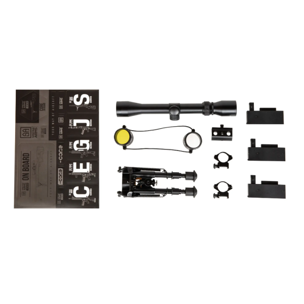 Réplique Sniper 6mm SA-S02 avec Lunette et Bipied Noir
