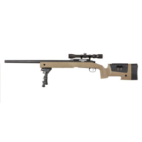 Réplique sniper SA-S02 Core 6mm avec lunette et bipied tan
