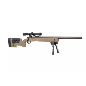 Réplique sniper SA-S02 Core 6mm avec lunette et bipied tan