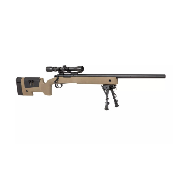 Réplique sniper SA-S02 Core 6mm avec lunette et bipied tan