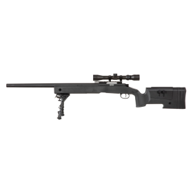 Réplique sniper SA-S02 Core 6mm avec lunette et bipied, 420 FPS