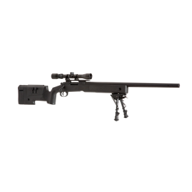 Réplique sniper SA-S02 Core 6mm avec lunette et bipied, 420 FPS