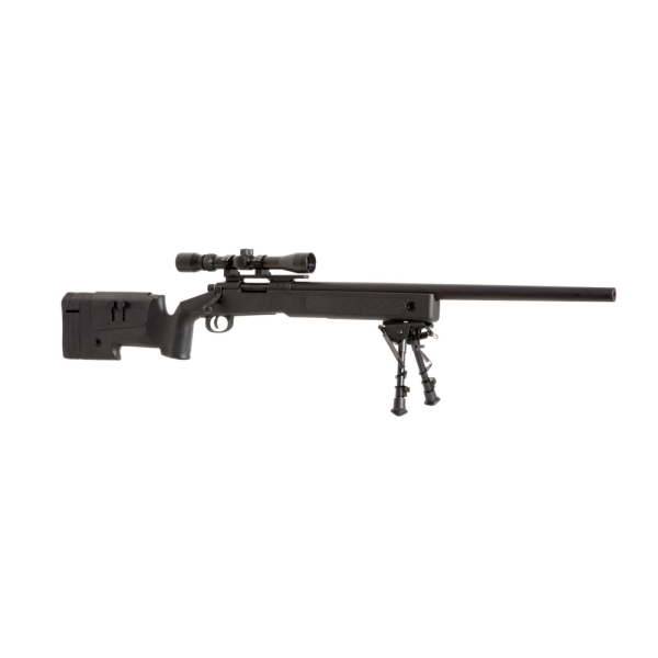 Réplique sniper SA-S02 Core 6mm avec lunette et bipied, 420 FPS