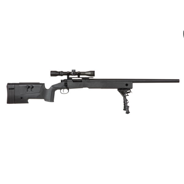 Réplique sniper SA-S02 Core 6mm avec lunette et bipied, 420 FPS