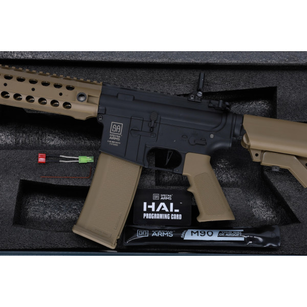 Réplique Airsoft 6mm SA-F01 Flex ETU G2, Half Tan, Rail Picatinny