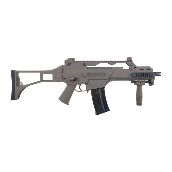Réplique Airsoft SA-G12 EBB Tan 6mm - 380 FPS, Crosse Pliable