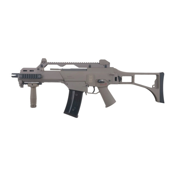 Réplique Airsoft SA-G12 EBB Tan 6mm - 380 FPS, Crosse Pliable