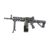 CM16 LMG Camo 6mm : Polyvalence avec Chargeur Drum 2400 Billes