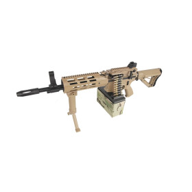Réplique Airsoft CM16 LMG Tan 6mm : Polyvalence et 2400 billes