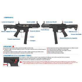 Réplique ARP9 6mm G&G Gris - Gearbox Ver 2 Full Metal