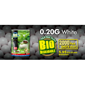 Billes bio 0.20g G&G pour AEG et gaz, sachet 2000 unités