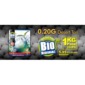 Billes Bio 0.20g Desert 1kg - Précision & Écologie Airsoft