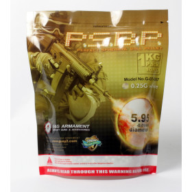 Billes 0.25g G&G 1kg - Précision optimale pour AEG et gaz