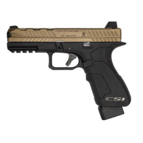 Pistolet Airsoft 6mm P2 CSI Gaz Tan - Semi/Full Auto, 310 FPS