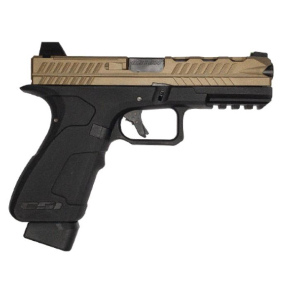 Pistolet Airsoft 6mm P2 CSI Gaz Tan - Semi/Full Auto, 310 FPS