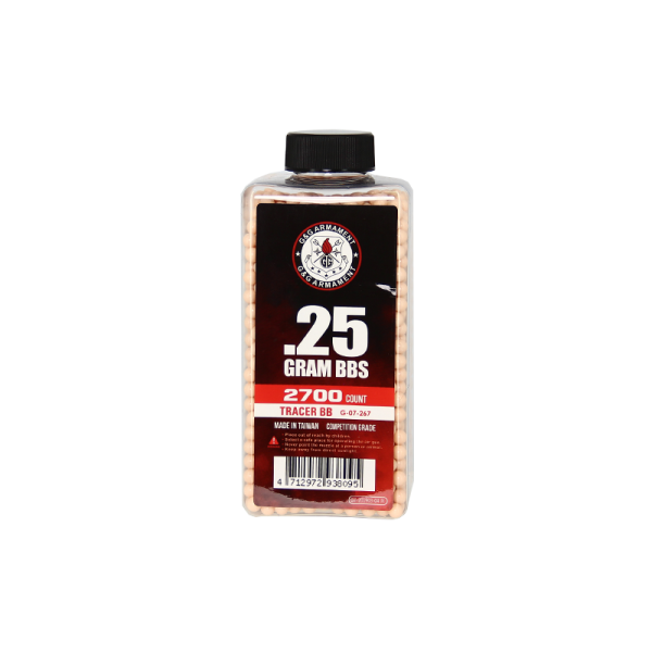 Billes Traçantes 0.25g Rouges G&G - 2700 unités pour AEG