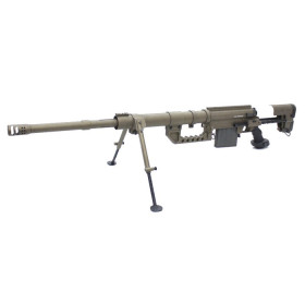 Réplique M200 6mm Tan : Précision CNC, 400 fps, Bipied Inclus