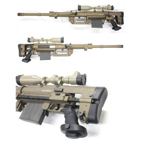 Réplique M200 6mm Tan : Précision CNC, 400 fps, Bipied Inclus