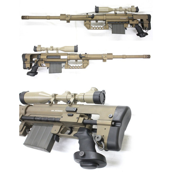 Réplique M200 6mm Tan : Précision CNC, 400 fps, Bipied Inclus