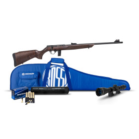 Pack Carabine 8122 Bois 22LR avec Lunette 4x32 et Silencieux