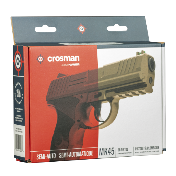 Pistolet MK45 C4.5 3.5J : Précision 4.5mm, 20 coups CO2