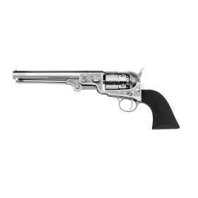 Réplique Colt 1851 Navy Cal .44 PN - Laiton Nickelé Gravé