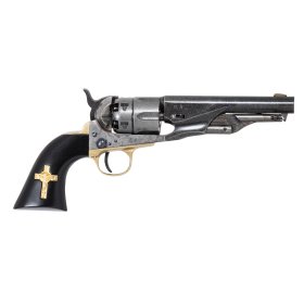 Réplique Revolver 1862 Police Sheriff Cal 44 PN, Acier Vieilli