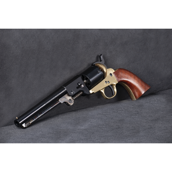 Réplique 1851 Navy Confederate Cal. 36 PN, Laiton Authentique