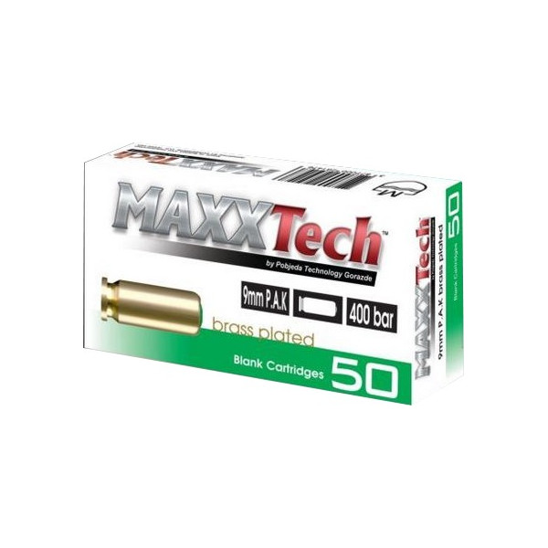 Balle 9Mm Pa À Blanc X50 - Puissance 400Bars, Idéale Entraînement