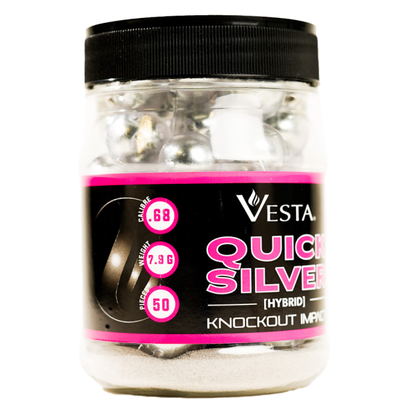 Billes Quicksilver Cal.68 x50 : Précision et Robustesse Acier