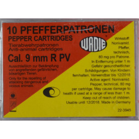Cartouches 9Mm/380 Pv Pepper Gaz X10 – Protection Fiable et Efficace