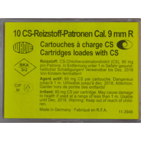 Cartouches 9Mm/380 Cs A Gaz X10 - Puissance et Précision pour Sécurité