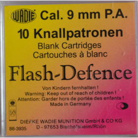 Cartouches 9Mm PA Flash Defence - Lot de 10 pour Sécurité Maximale