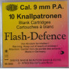 Cartouches 9Mm PA Flash Defence - Lot de 10 pour Sécurité Maximale