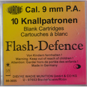 Cartouches 9Mm PA Flash Defence - Lot de 10 pour Sécurité Maximale