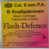 Cartouches 9Mm PA Flash Defence - Lot de 10 pour Sécurité Maximale