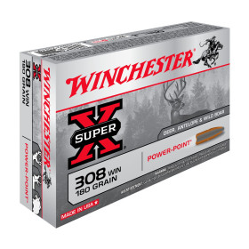 Balles 308Win 180gr Power Point x20 - Fiabilité Winchester