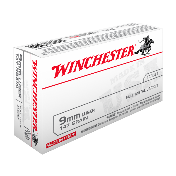Balles 9mm Luger 124 gr FMJ : Précision et Fiabilité x50