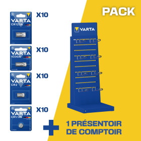 Pack Piles 40 Blisters : V23, CR13, CR123, CR2 pour Équipements