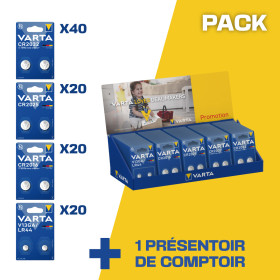 Pack Piles Spéciales : CR2032, CR2025, CR2016, V13GA - 100 Blisters