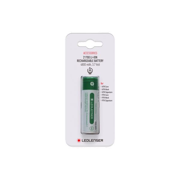 Batterie 21700 4800mAh pour lampes Ledlenser P7R/H7R