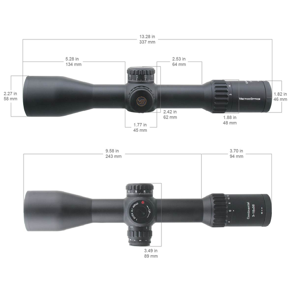 Lunette Continental X6 3-18x50 FFP : Clarté et Précision HD